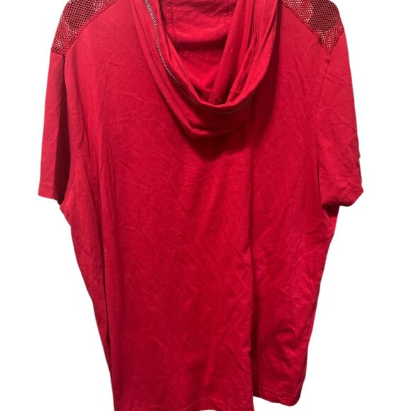 INC Men’s Hooded Tee with Zipper Accents - Mesh Shoulders - Size XL - Picture 4 of 4